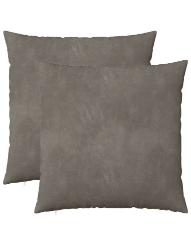 Federa 2 pcs HEERLEN Grigio Chiaro 65 x 65 cm Velluto