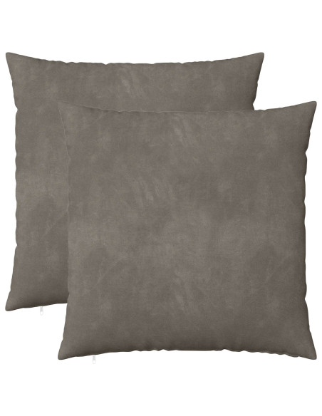 Federa 2 pcs HEERLEN Grigio Chiaro 65 x 65 cm Velluto
