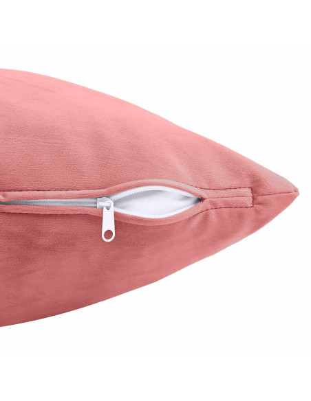 Federa 6 pcs HEERLEN Rosa 65 x 65 cm Velluto