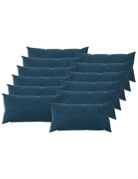 Federa 12 pcs HEERLEN Blu 40 x 80 cm Velluto
