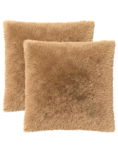 Federa 2 pcs HEERLEN Tortora 65 x 65 cm Fleece PV
