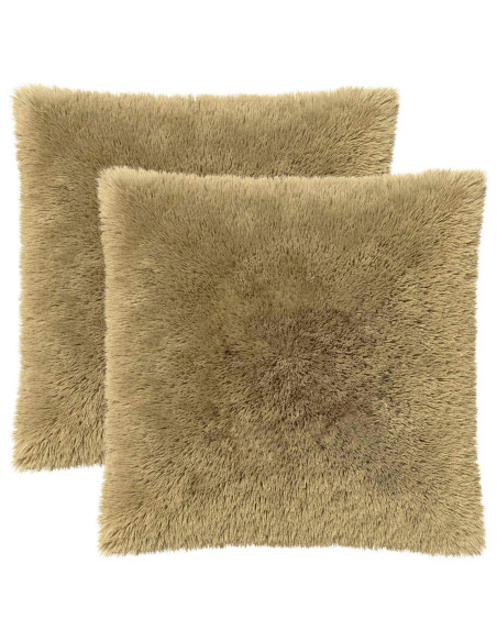 Federa 2 pcs HEERLEN Verde chiaro 65 x 65 cm Fleece PV