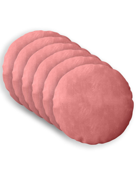 Federa 6 pcs HEERLEN Rosa Ø 50 cm Velluto