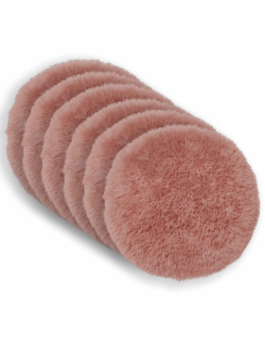 Federa 6 pcs HEERLEN Rosa Ø 50 cm Fleece PV