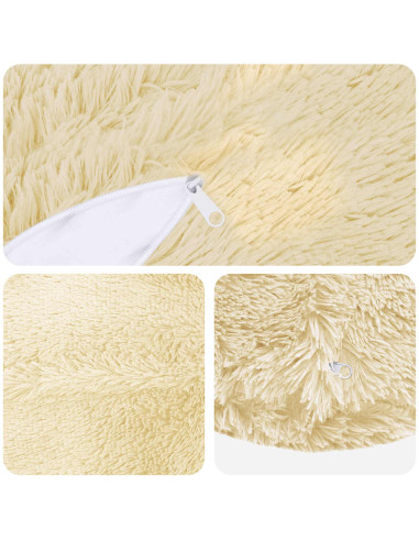 Federa 6 pcs HEERLEN Crema Ø 50 cm Fleece PV