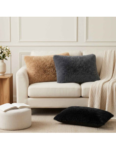 Federa 6 pcs HEERLEN Antracite 50 x 70 cm Fleece PV