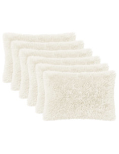 Federa 6 pcs HEERLEN Bianco 40 x 60 cm Fleece PV 2