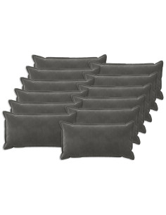 Federa 12 pcs HOUTEN Grigio Scuro 40 x 80 cm Velluto