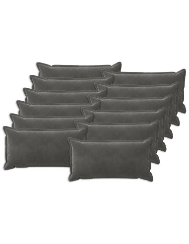 Federa 12 pcs HOUTEN Grigio Scuro 40 x 80 cm Velluto