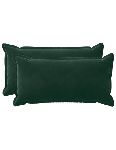 Federa 2 pcs HOUTEN Verde Scuro 40 x 80 cm Velluto