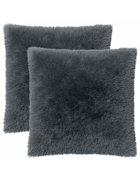 Federa 2 pcs HEERLEN Antracite 80 x 80 cm Fleece PV