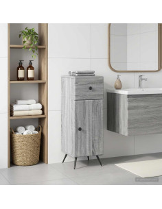 Mobiletto da Bagno BREDA Sonoma grigio 30 x 31 x 80 cm