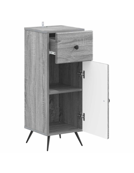Mobiletto da Bagno BREDA Sonoma grigio 30 x 31 x 80 cm