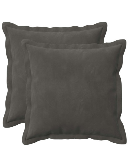Federa 2 pcs HOUTEN Grigio Scuro 35 x 35 cm Velluto