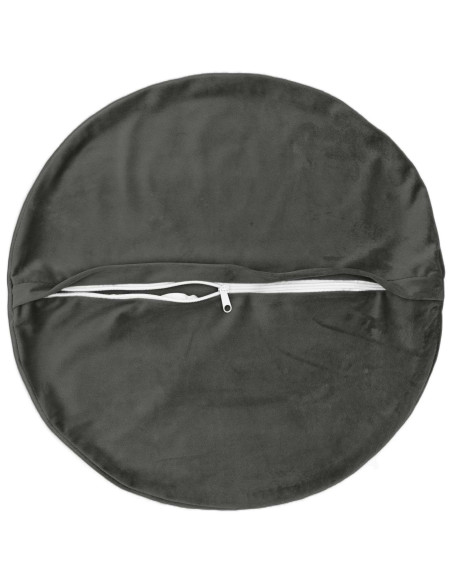 Federa 2 pcs HEERLEN Grigio Scuro Ø 40 cm Velluto