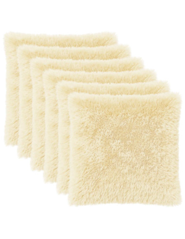 Federa 6 pcs HEERLEN Crema 80 x 80 cm Fleece PV