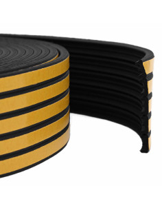 Nastro adesivo per finestre Nero 15 x 8 mm 12 m Schiuma EPDM
