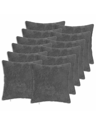 Federa 12 pz HEERLEN Grigio Scuro 45 x 45 cm