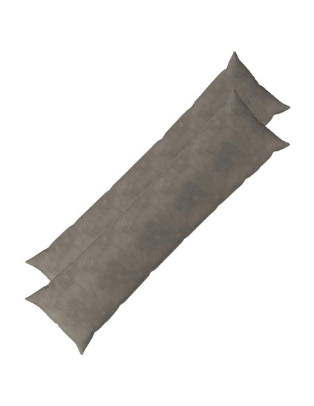 Federa 2 pcs HEERLEN Grigio Chiaro 40 x 145 cm Velluto