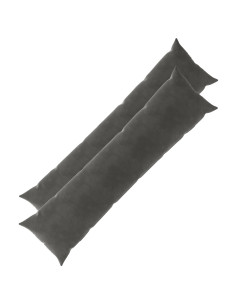 Federa 2 pcs HEERLEN Grigio Scuro 40 x 145 cm Velluto