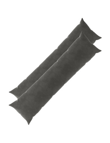 Federa 2 pcs HEERLEN Grigio Scuro 40 x 145 cm Velluto