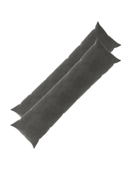 Federa 2 pcs HEERLEN Grigio Scuro 40 x 145 cm Velluto