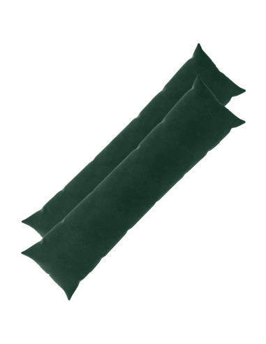 Federa 2 pcs HEERLEN Verde Scuro 40 x 145 cm Velluto
