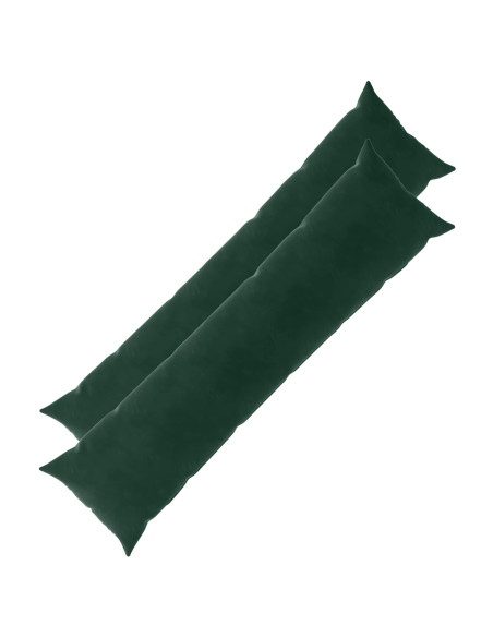 Federa 2 pcs HEERLEN Verde Scuro 40 x 145 cm Velluto