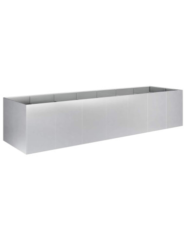 Vaso da giardino Argento 280 x 80 x 60 cm Acciaio zincato