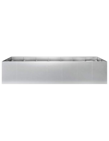 Vaso da giardino Argento 280 x 80 x 60 cm Acciaio zincato