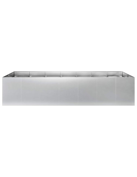 Vaso da giardino Argento 280 x 80 x 60 cm Acciaio zincato