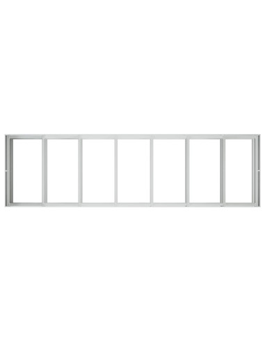 Vaso da giardino Argento 280 x 80 x 60 cm Acciaio zincato