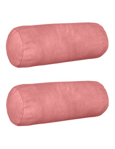 Federa 2 pcs HEERLEN Rosa Ø 15 x 40 cm Velluto