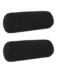 Federa 2 pcs HEERLEN Nero Ø 15 x 40 cm Velluto