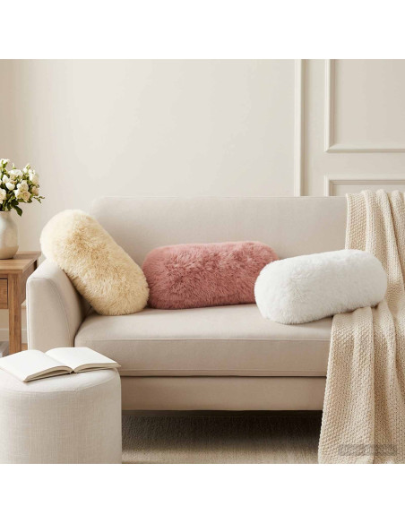 Federa 2 pcs HEERLEN Crema Ø 15 x 40 cm Fleece PV