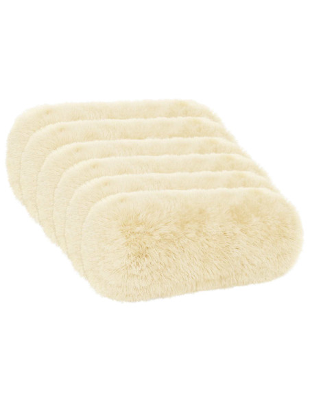 Federa 6 pcs HEERLEN Crema Ø 15 x 40 cm Fleece PV
