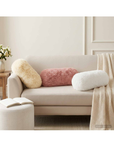 Federa 6 pcs HEERLEN Crema Ø 15 x 40 cm Fleece PV