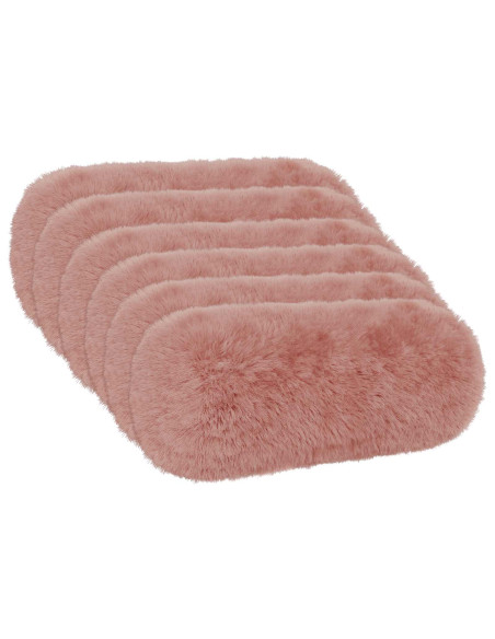 Federa 6 pcs HEERLEN Rosa Ø 15 x 40 cm Fleece PV