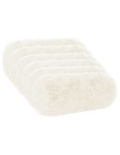 Federa 6 pcs HEERLEN Bianco Ø 15 x 40 cm Fleece PV 2