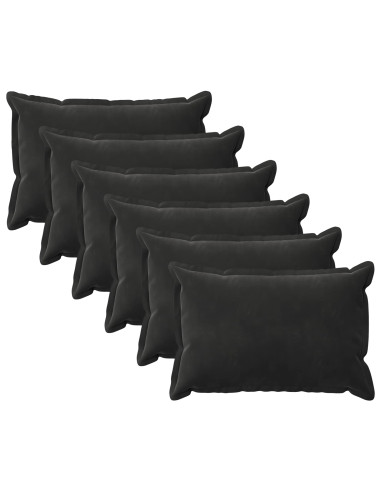 Federa 6 pcs HOUTEN Nero 40 x 60 cm Velluto
