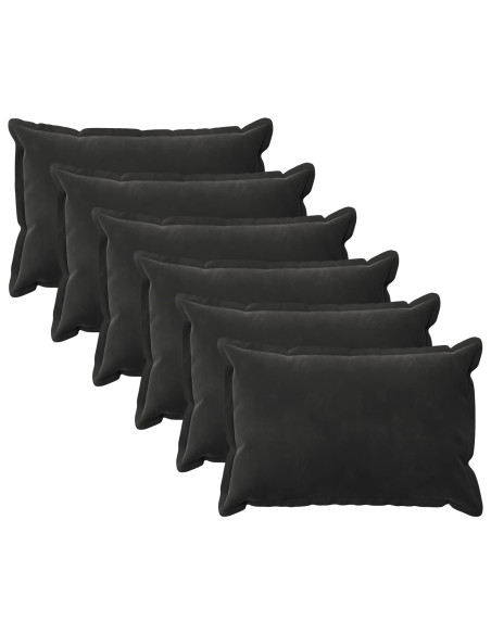 Federa 6 pcs HOUTEN Nero 40 x 60 cm Velluto