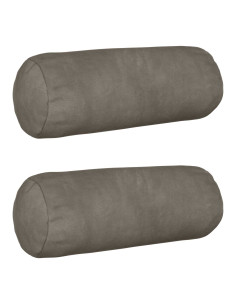Federa 2 pcs HEERLEN Grigio Chiaro Ø 15 x 40 cm Velluto