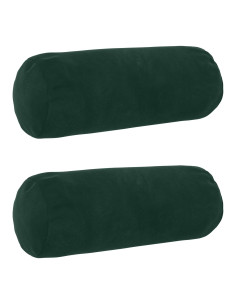 Federa 2 pcs HEERLEN Verde Scuro Ø 15 x 40 cm Velluto