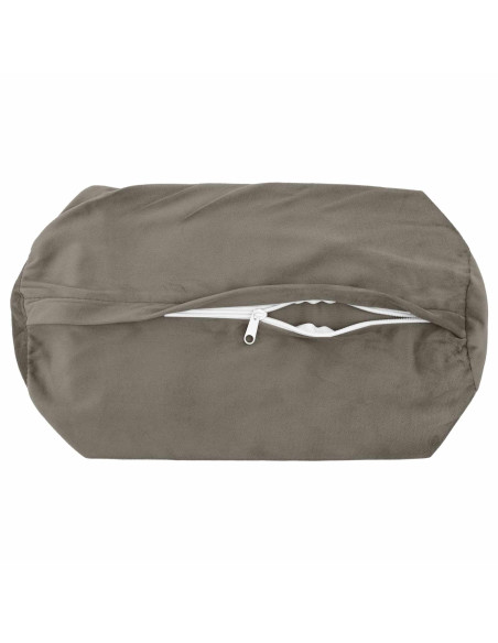 Federa 2 pcs HEERLEN Grigio Chiaro Ø 15 x 40 cm Velluto