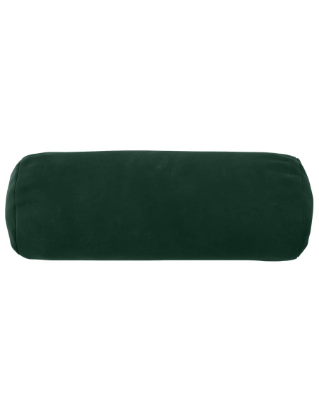 Federa 2 pcs HEERLEN Verde Scuro Ø 15 x 40 cm Velluto