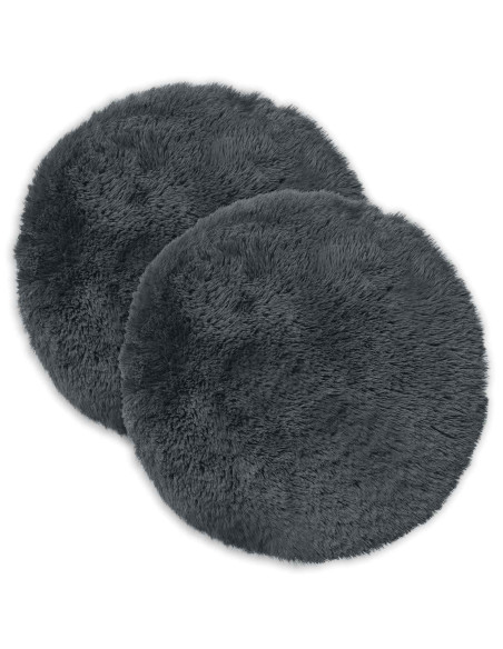 Federa 2 pcs HEERLEN Antracite Ø 60 cm Fleece PV