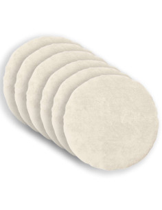 Federa 6 pz HEERLEN Bianco Ø 60 cm Pelliccia di Coniglio Finta