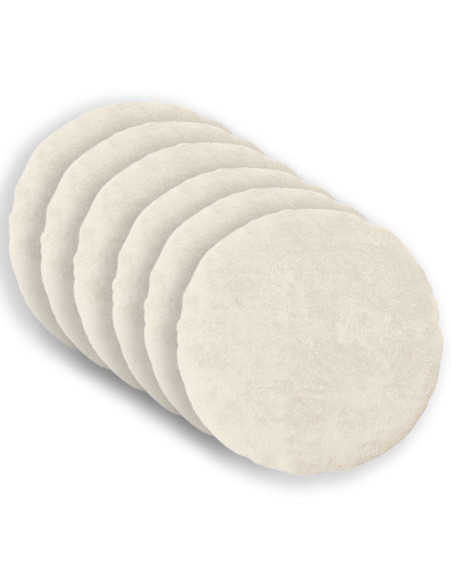 Federa 6 pz HEERLEN Bianco Ø 60 cm Pelliccia di Coniglio Finta