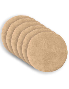 Federa 6 pz HEERLEN Crema Ø 60 cm Pelliccia di Coniglio Finta