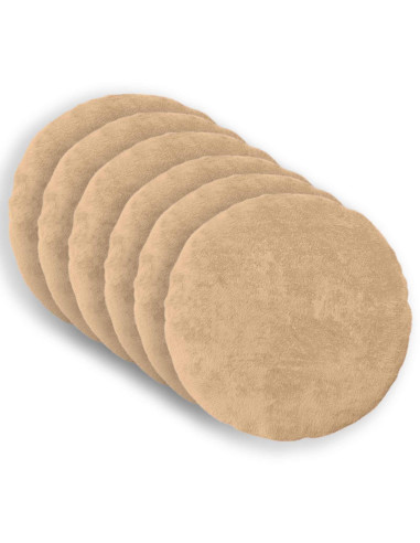 Federa 6 pz HEERLEN Crema Ø 60 cm Pelliccia di Coniglio Finta